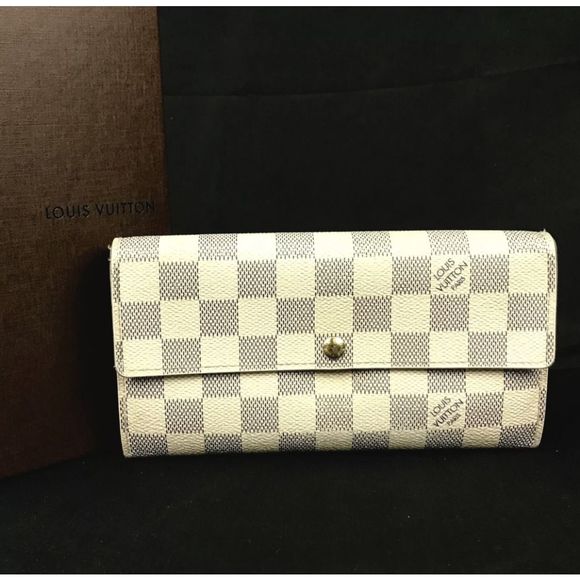 LOUIS VUITTON WALLET N61735 DAMIER AZURTEFEUILLE SARAH CA1009 AUTHENTIC - Picture 12 of 12